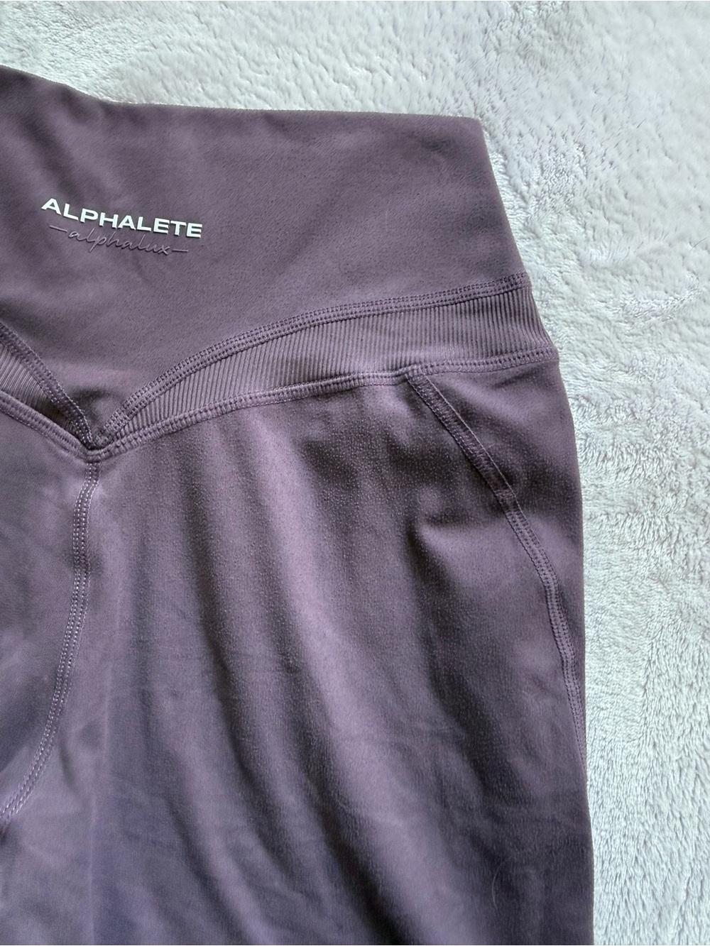 Alphalete Women's High-Waist Mauve Athletic Shorts
